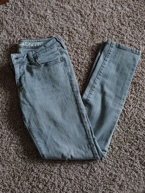 Gray Low Rise Skinny Jeans In Very Good Condition